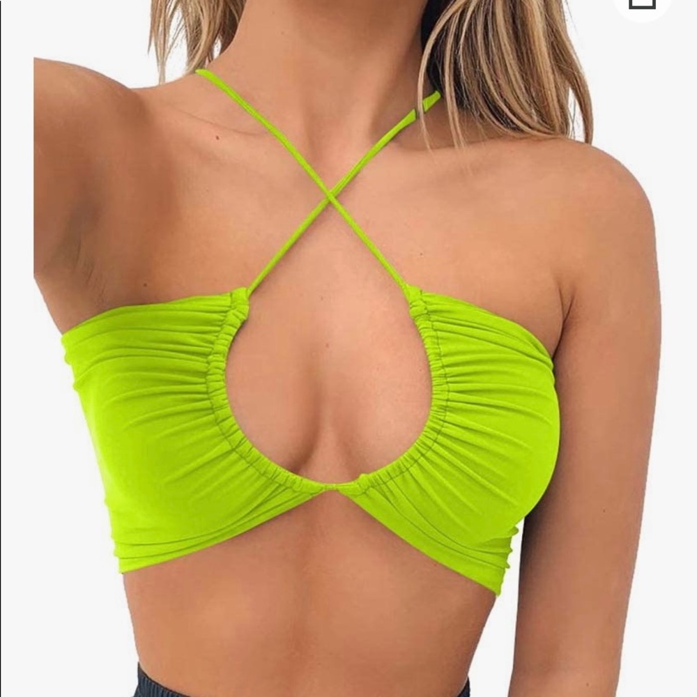 Halter Cross Front Top
